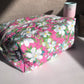 Updo Quilted Floral Cosmetic Bag