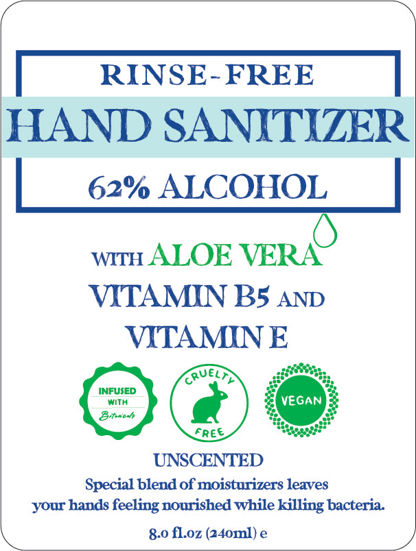 Hand Sanitizer (62% alcohol) 8 oz