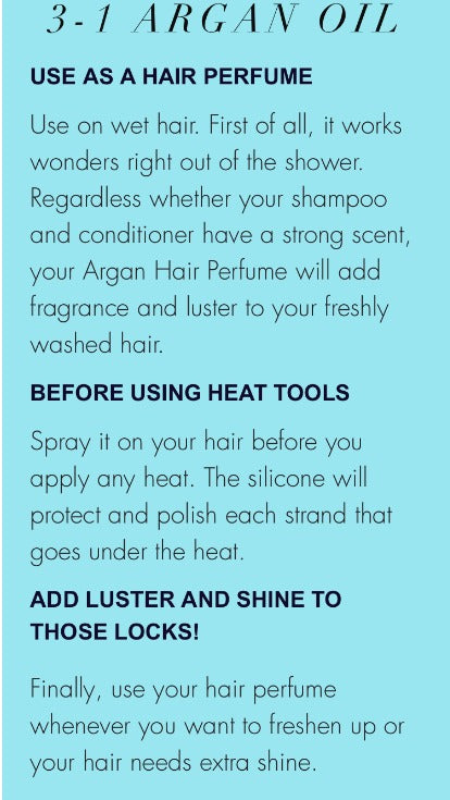 Argan Oil - Hair Serum, Perfume & Heat Protectant